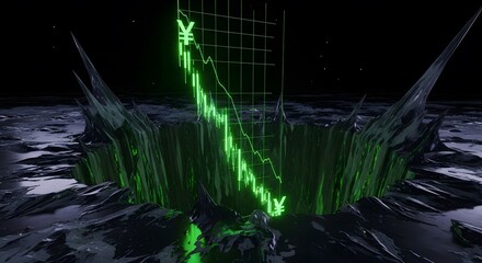 Currency financial data chart down
