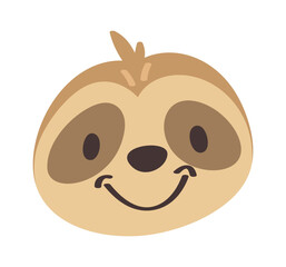 Obraz premium Funny sloth animal character avatar