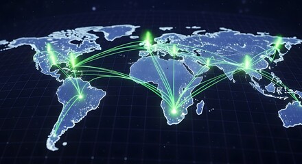 Global business network connection concept