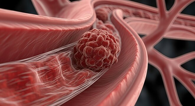 Cerebral artery blockage, a major medical threat for an ischemic stroke, transient ischemic attack, or severe hemorrhagic event. Critical brain health problem.