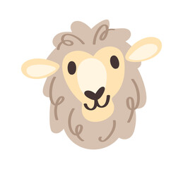 Fluffy sheep head animal avatar