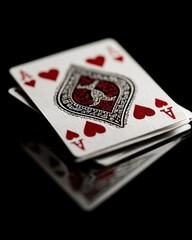 house of cards balanced on a mirror surface