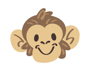 Funny monkey avatar charming animal