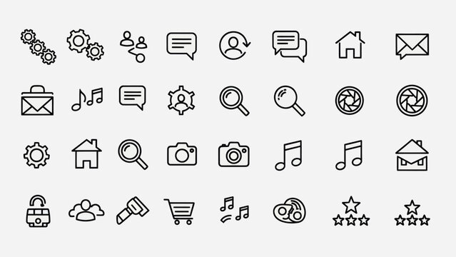 Collection of Hand-Drawn Icons for Web and Mobile Design.