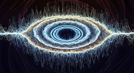 Abstract sound waves visualization of music and energy