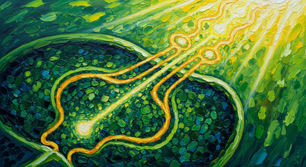 Painted Solar Photosynthesis Diagram