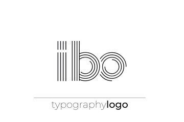 IBO modern geometric typography logo