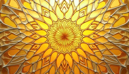 Abstract pattern in yellow color palette. Graphic design with gradient shapes. Modern background texture. Conceptual art with creative trendy geometric shapes. Decorative wallpaper pattern. Simple