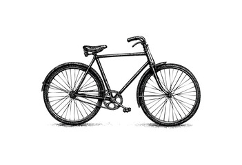 Detailed vintage engraving illustration of a classic bicycle &mdash; stock vector.