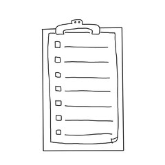 バインダー、クリップと紙のイラスト