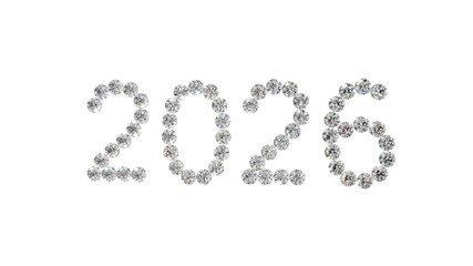 2026 Diamond Year Number PNG - High-Resolution Transparent Background