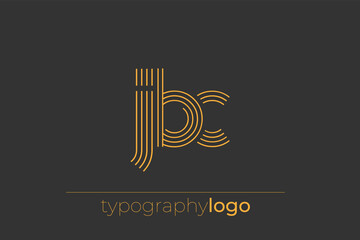 JBC modern geometric typography logo