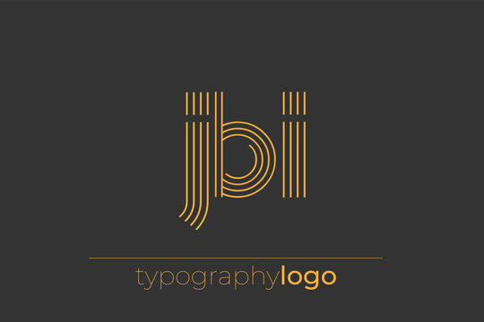 JBI modern geometric typography logo
