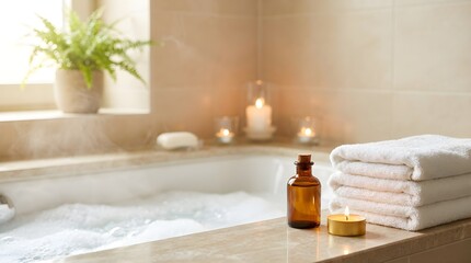 Pampering Spa Day At Home With Bubble Bath Candles And Essential Oils