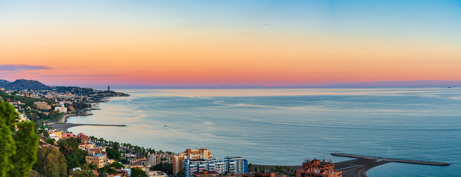 Coast of Malaga and mediterranean sea