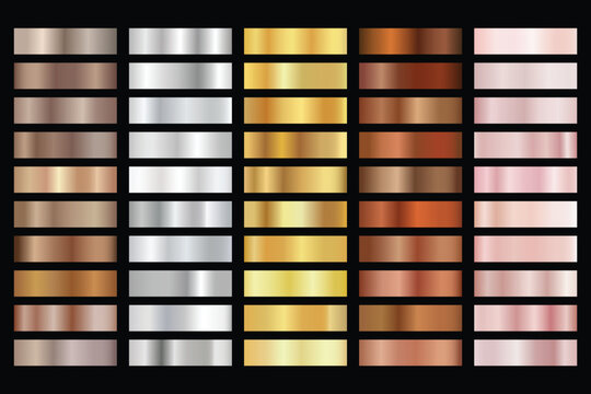 Metallic Gradient Swatches Collection for Design