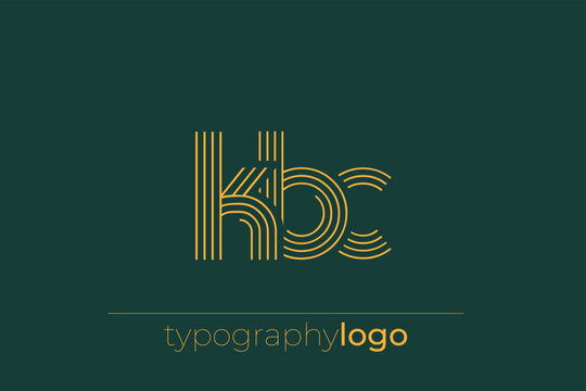 KBC modern geometric typography logo