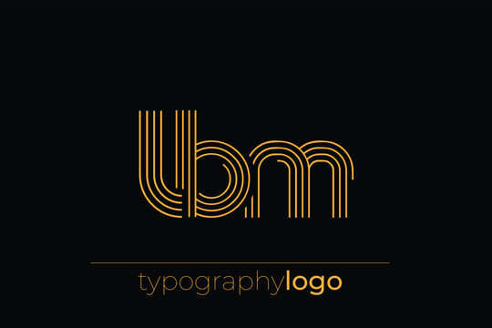 LBM modern geometric typography logo
