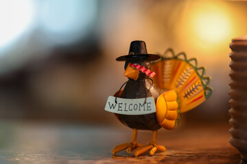 Thanksgiving holiday decoration for a warm cozy home during the Autumn season