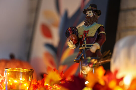 Thanksgiving holiday decoration for a warm cozy home during the Autumn season