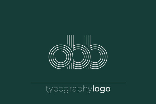 OBB modern geometric typography logo