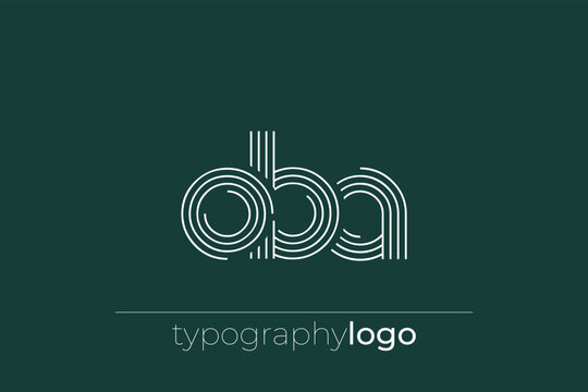 OBA modern geometric typography logo