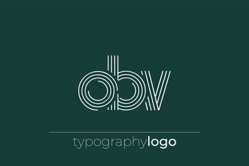 OBV modern geometric typography logo