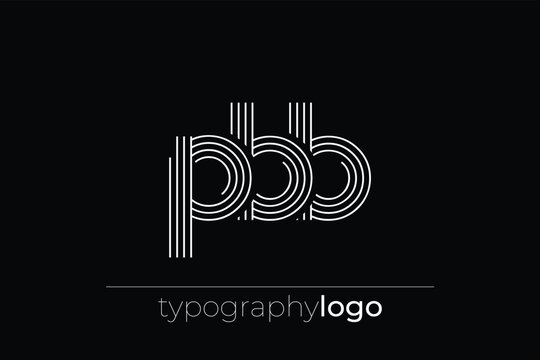 PBB modern geometric typography logo