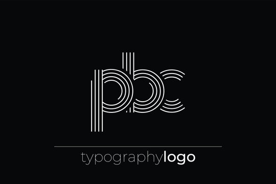 PBC modern geometric typography logo
