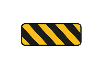 Caution warning sign with black and yellow stripes
