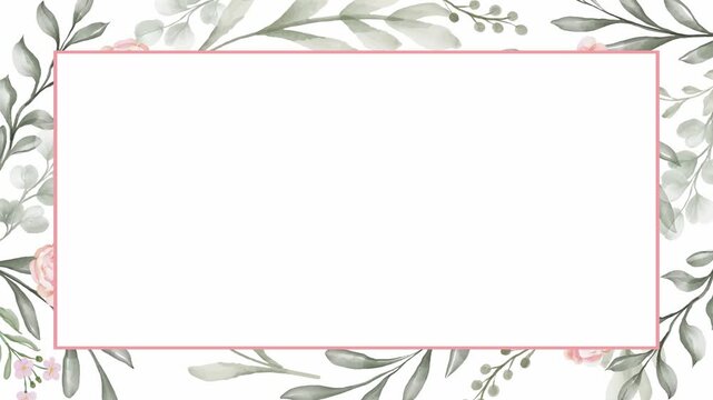 Elegant Floral Decorative Frame Background