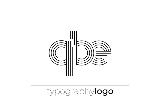 QBE modern geometric typography logo