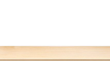 Pale wooden table surface isolated on transparent background with a subtle, realistic grain texture, ideal for product display, branding mockups, digital art, e-commerce, and minimalist designs.