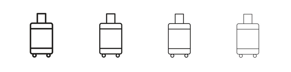 Obraz premium Suitcase icons. Editable stroke. Pixel perfect thin line icons.
