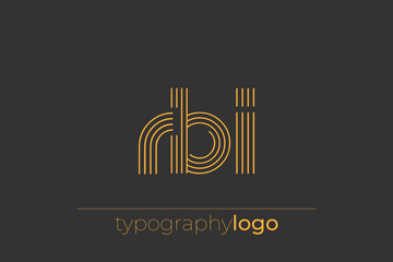RBI modern geometric typography logo