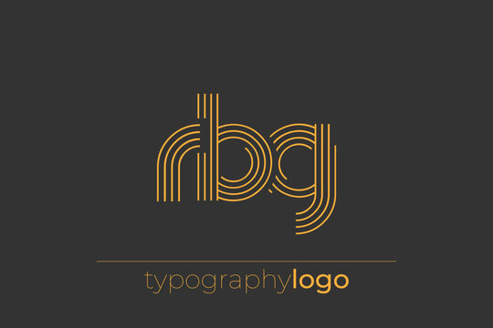 RBG modern geometric typography logo