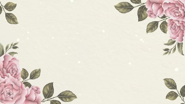 Elegant Floral Decorative Frame Background