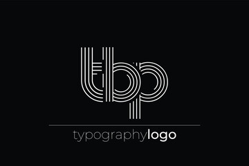 TBP modern geometric typography logo