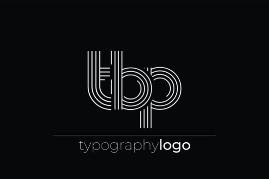 TBP modern geometric typography logo