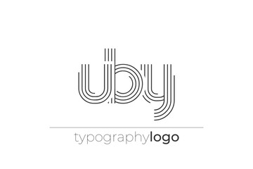 UBY modern geometric typography logo