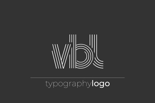 VBL modern geometric typography logo