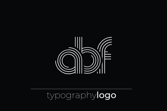 ABF modern geometric typography logo