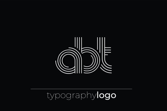 ABT modern geometric typography logo