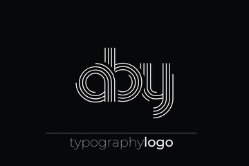 ABY modern geometric typography logo