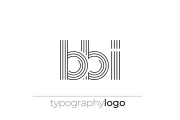 Obraz premium BBI modern geometric typography logo