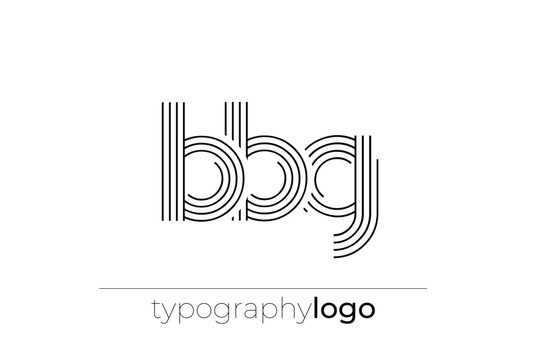 BBG modern geometric typography logo