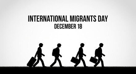 Commemorate International Migrants Day this December 18, show support for migrants with this symbolic illustration, a reminder of human journeys and global movement