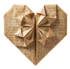 Origami Heart from Vintage Love Letters.