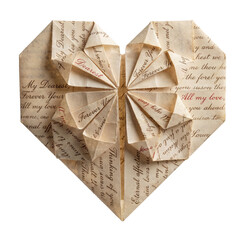 Origami Heart from Vintage Love Letters.