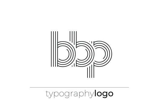 BBP modern geometric typography logo